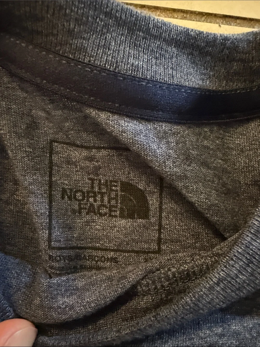 The North Face Boys' Navy Tee with Red, White & Blue Stripe